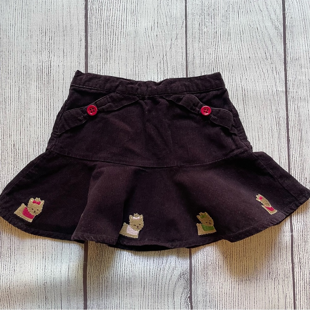 Gymboree Pups & Kisses Yorkie Corduroy Skirt Size 3T